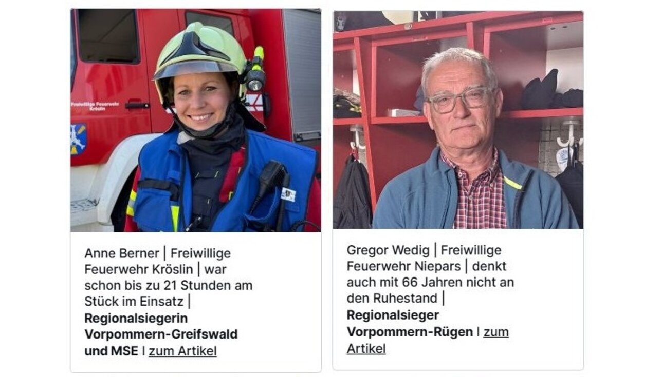 Jetzt kommt's drauf an: Holt das Feuerwehrfest nach Vorpommern!