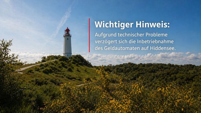 Neuer Geldautomat auf Hiddensee: Inbetriebnahme voraussichtlich kommende Woche